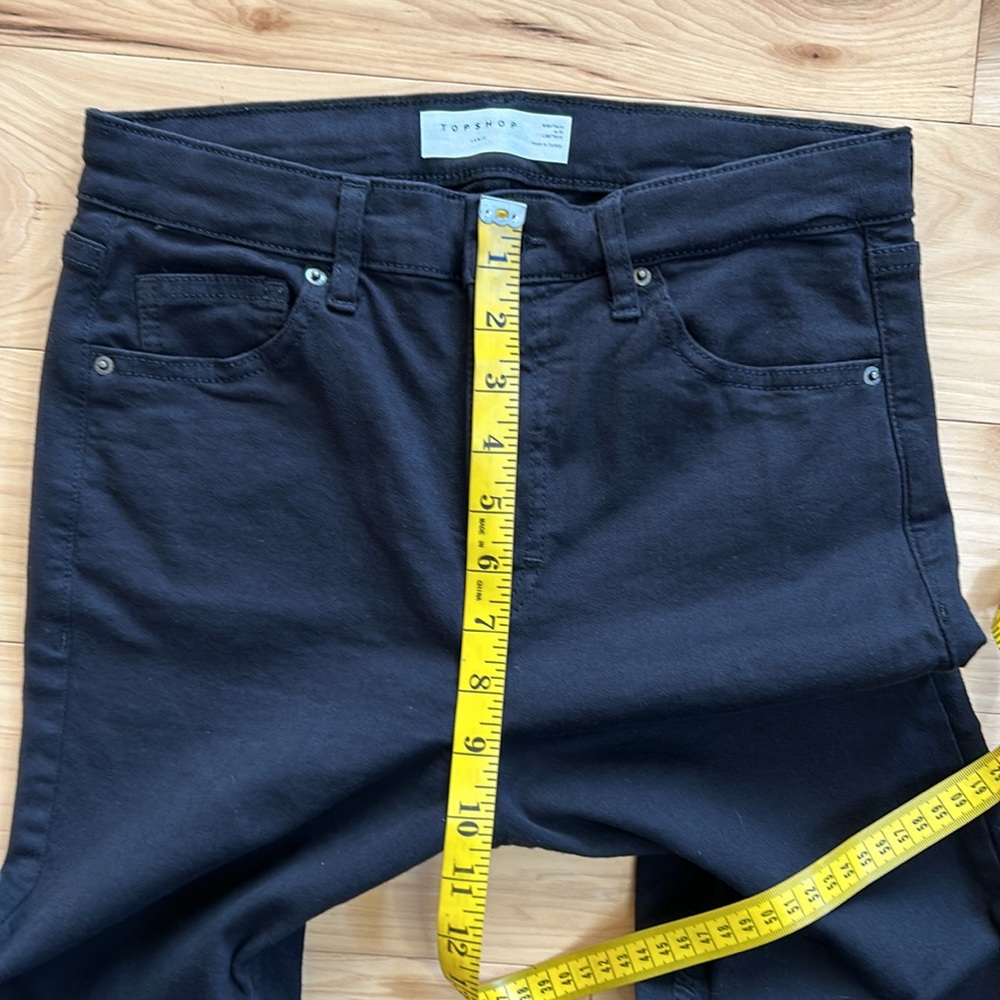 TOPSHOP Jamie Black High Waist Stretch Ripped Skinny Jeans | Size 30 - Picture 4 of 8